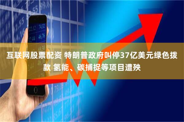 互联网股票配资 特朗普政府叫停37亿美元绿色拨款 氢能、碳捕捉等项目遭殃
